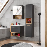 Washbasin base cabinet Gray Oak 60 cm - Bianca