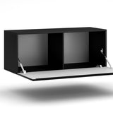 Hangend TV meubel Zwart & Hoogglans 140 cm